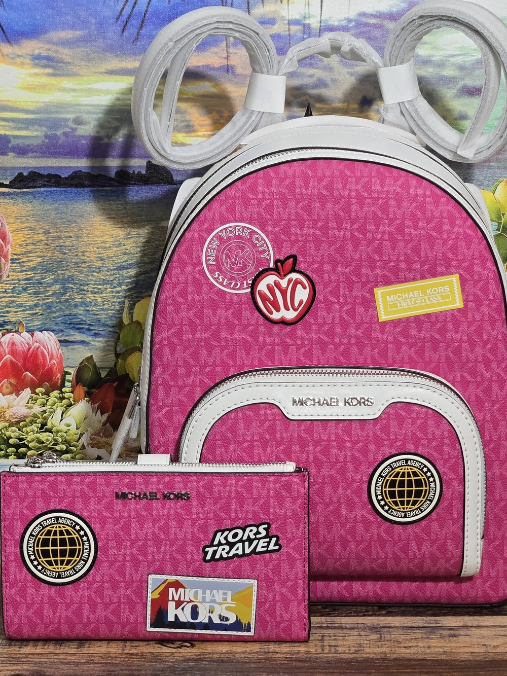 Michael Kors Jaycee  Backpack And Wallet